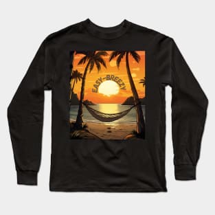 Sandy Beach, Clear Skies, and Absolute Relaxation Long Sleeve T-Shirt